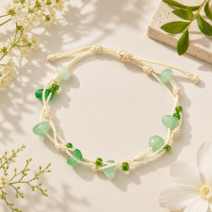 Vòng Tay Handmade Dây Rút Đá Mộc Nhiên